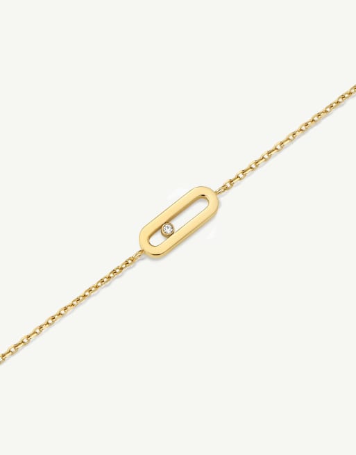 D. LOUISE Elipse Bracelet With Stone In Gold
