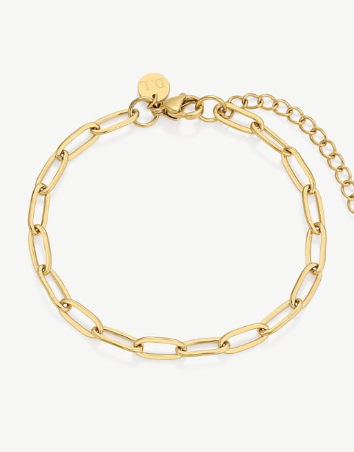 D.LOUISE Paperclip waterproof bracelet in gold