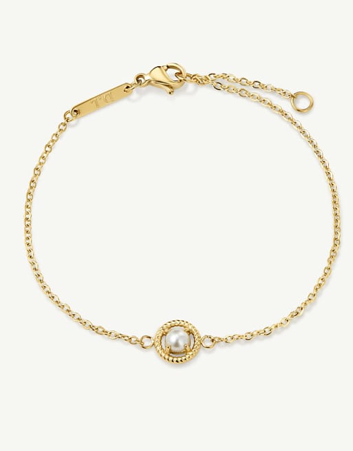 D. LOUISE Vintage pearl bracelet in gold