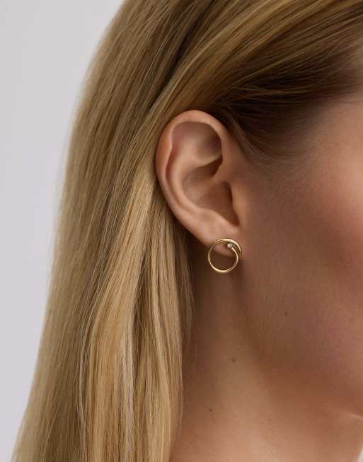 D. LOUISE Wave Studs In Gold