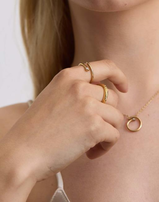 D. LOUISE Wave Wrap Ring In Gold