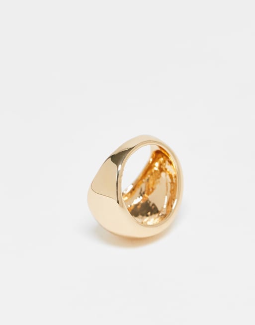 DesignB London Chunky Ring In Gold