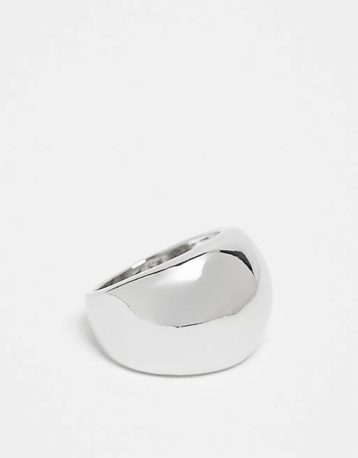 DesignB London chunky ring in silver