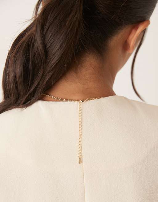 DesignB London Snake Lariat Chain Necklace In Gold