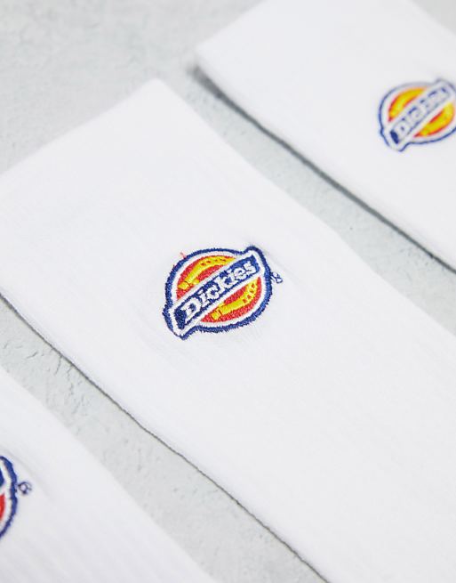 Dickies Valley Grove 3 Pack Crew Socks In White Multipack