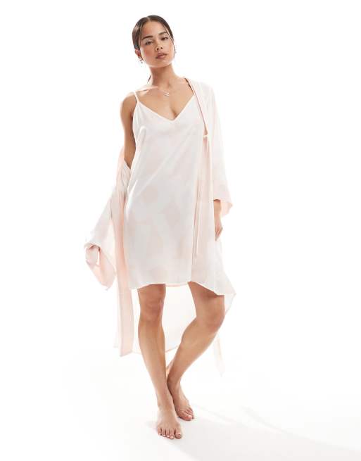 DKNY Sleep Chemise Slip Dress In Pearly Pink