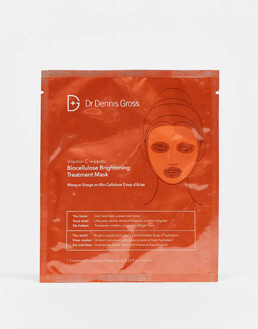 Dr Dennis Gross Vitamin C + Lactic Biocellulose Brightening Treatment Mask