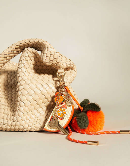 Dune London Juicie Keyring In Orange