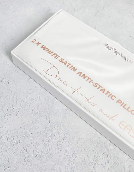 Easilocks Classic Satin Pillow Cases 2 Pack - White
