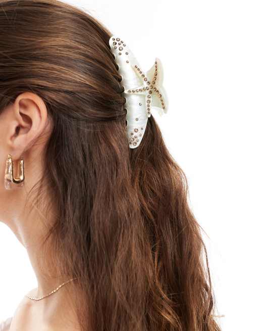 Easilocks X ASOS Exclusive Cream Star Jewel Clip