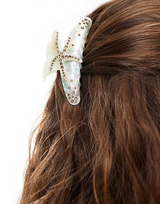 Easilocks x ASOS Exclusive Cream Star Jewel Clip