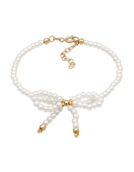 Elli Bracelet bow romantic glass beads in 925 sterling silver
