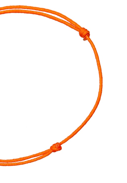 Elli Bracelet Ladies Heart Pendant Elastic Basic With Nylon Blue In 925 Sterling Silver In Orange