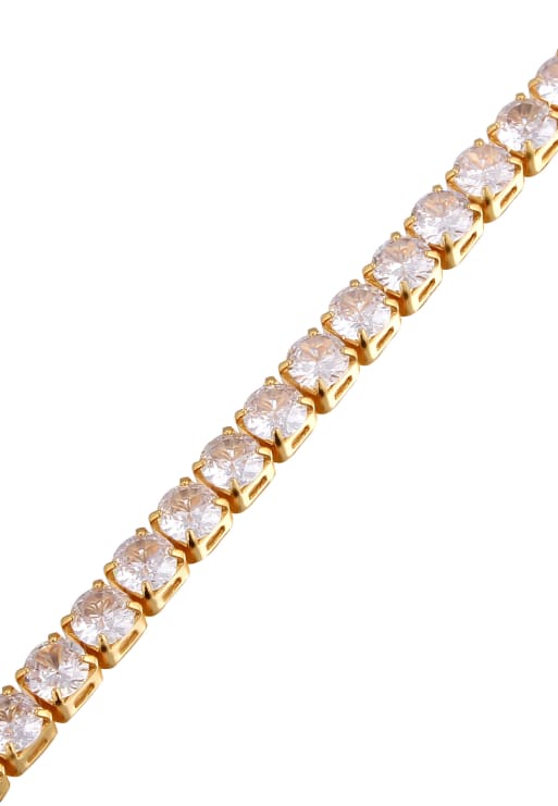 Elli Bracelet Tennisarmband Zirkonia Goldfarben In Gold
