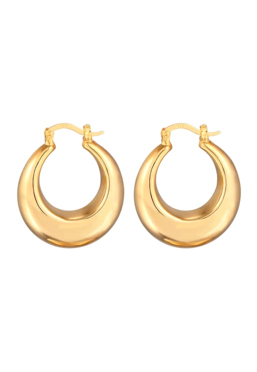 Elli Earrings Creolen Bügel Silberfarben In Gold