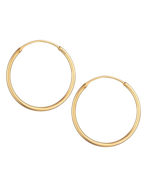 Elli Earrings Creoles 925 Sterling Silver In Gold
