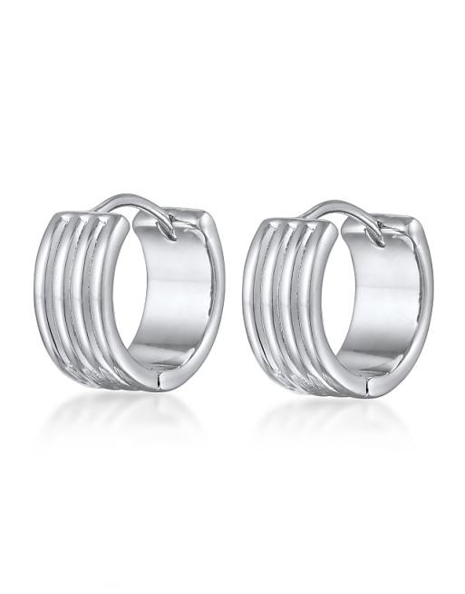 Elli Earrings creoles gold coloured in silver