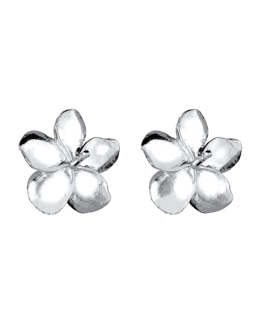 Elli Earrings Frangipani Flower In 925 Sterling Silver