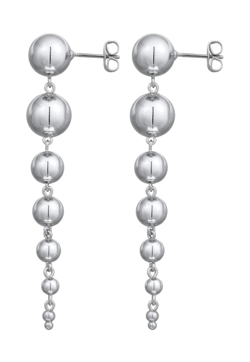 Elli Earrings Ohrhänger Kugellook Modern Silberfarben In Silver