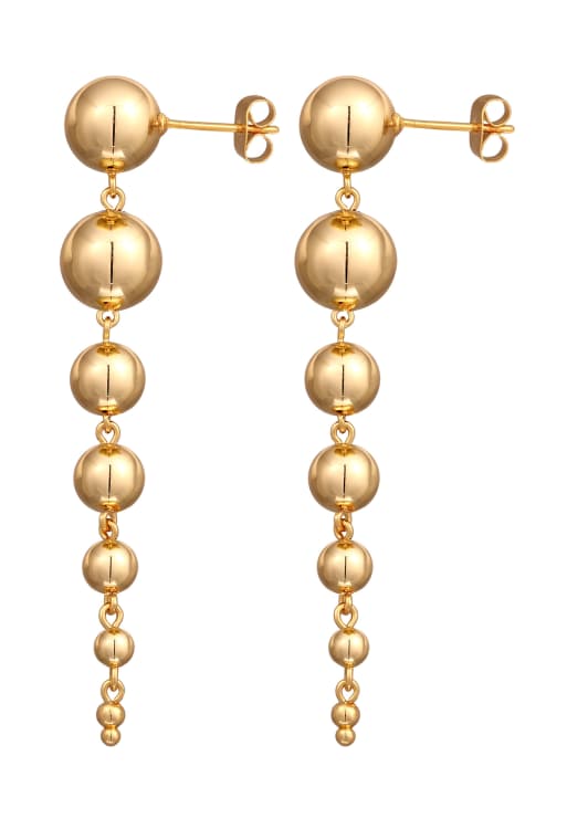 Elli Earrings Ohrhänger Kugellook Modern Silberfarben In Gold