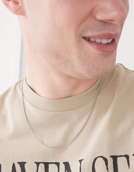 Faded Future thin rope chain necklace in silver