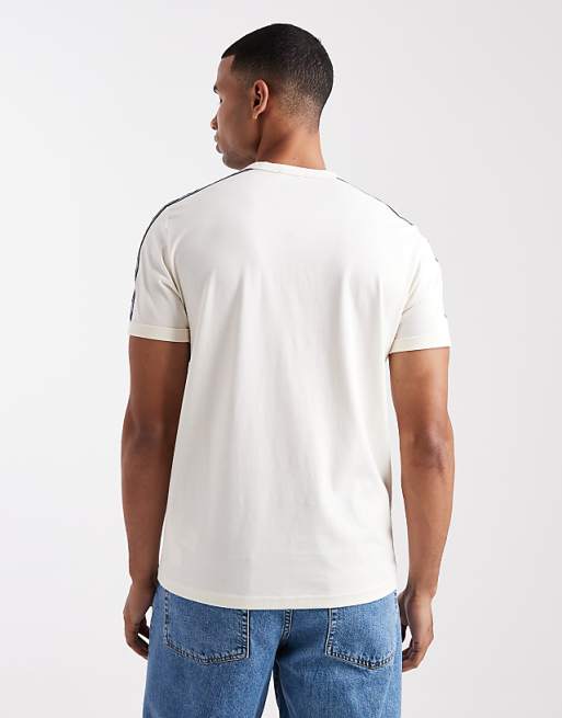 Fred Perry Tape Ringer T-shirt In White