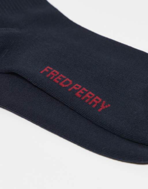 Fred Perry Tipped Socks In Navy