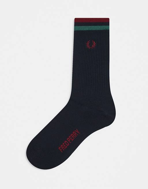 Fred Perry tipped socks in navy