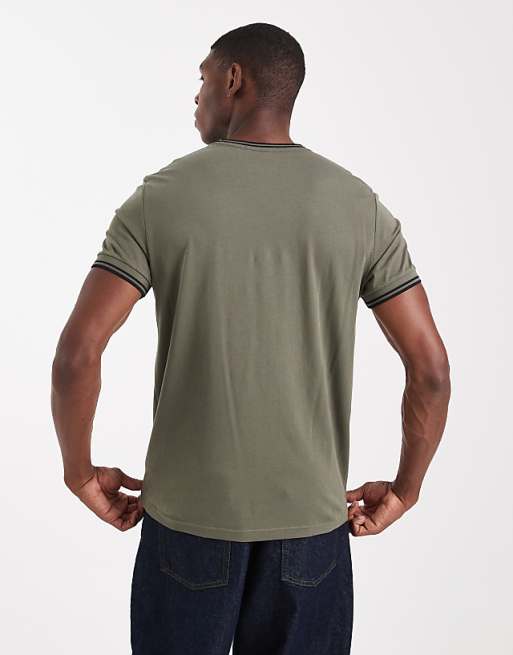 Fred Perry Twin Tipped T-shirt In Khaki