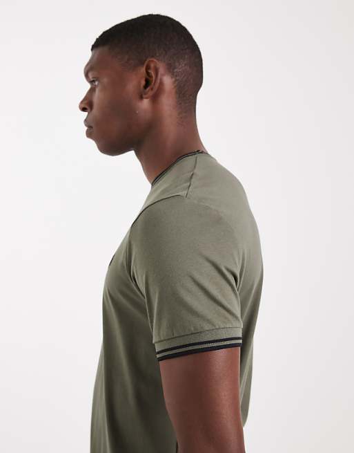 Fred Perry Twin Tipped T-shirt In Khaki