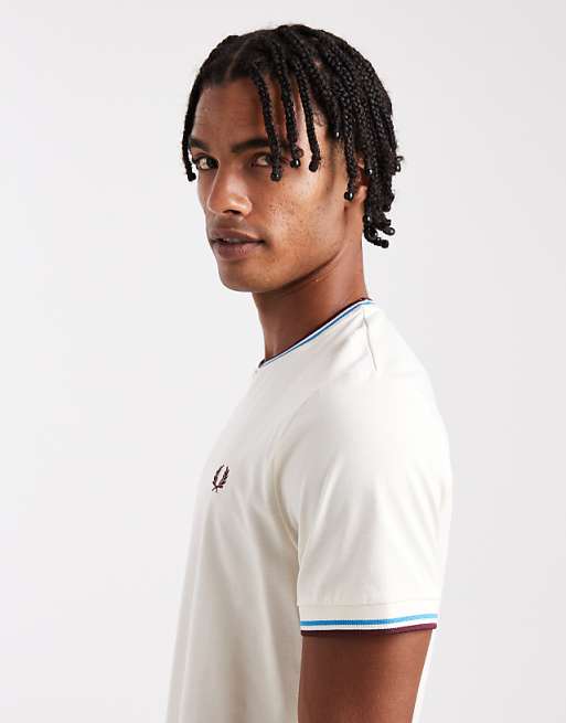 Fred Perry Twin Tipped T-shirt In White