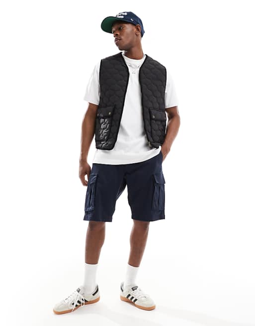 GANT relaxed fit twill cargo shorts in navy
