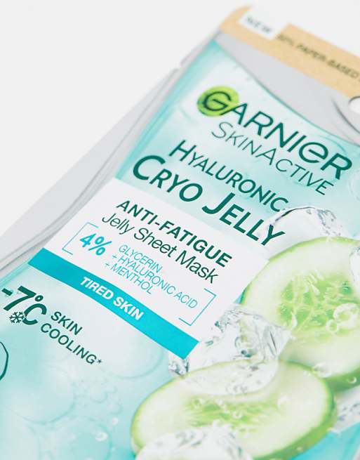 Garnier Anti-Fatigue Hyaluronic Acid & Icy Cucumber Cryo Jelly Face Mask