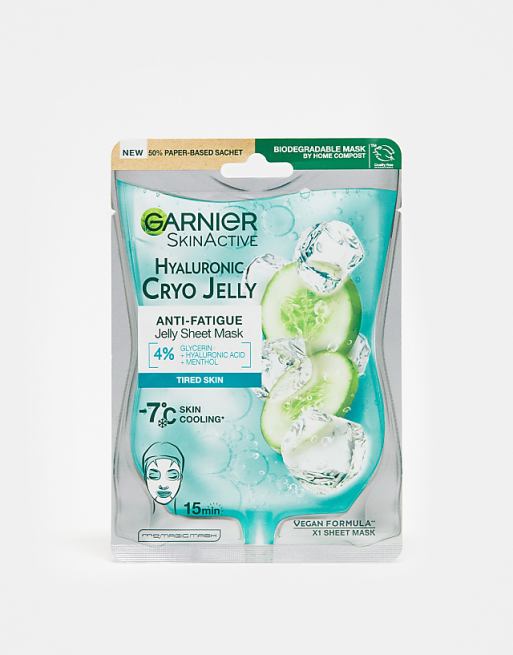 Garnier Anti-Fatigue Hyaluronic Acid & Icy Cucumber Cryo Jelly Face Mask
