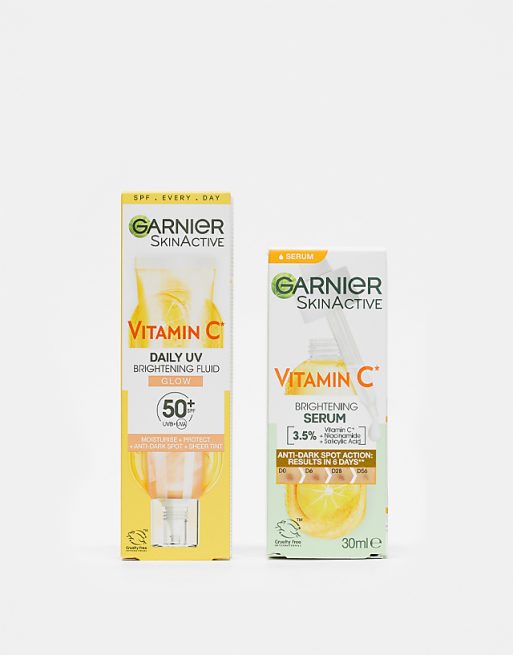 Garnier Vitamin C Brightening Routine SPF50+
