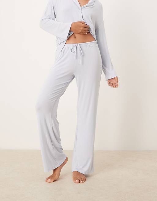 Gina Tricot Mix And Match Soft Pyjamas Trousers In Light Blue