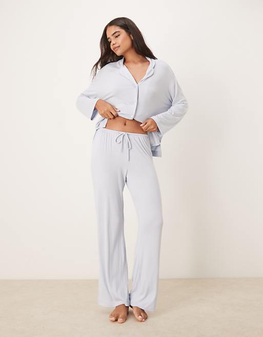 Gina Tricot mix and match soft pyjamas trousers in light blue