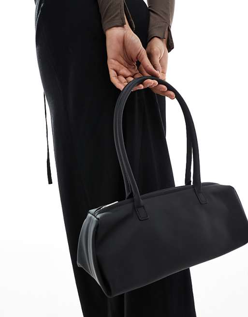Glamorous Slouchy Long Shoulder Bag In Black