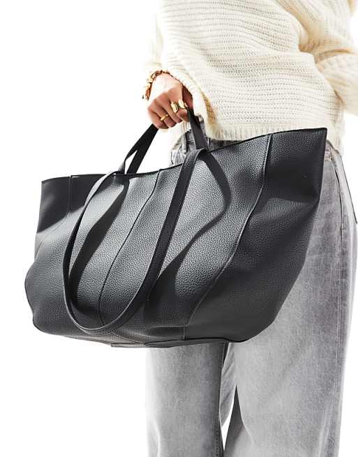 Glamorous Structured Tote Bag In Black