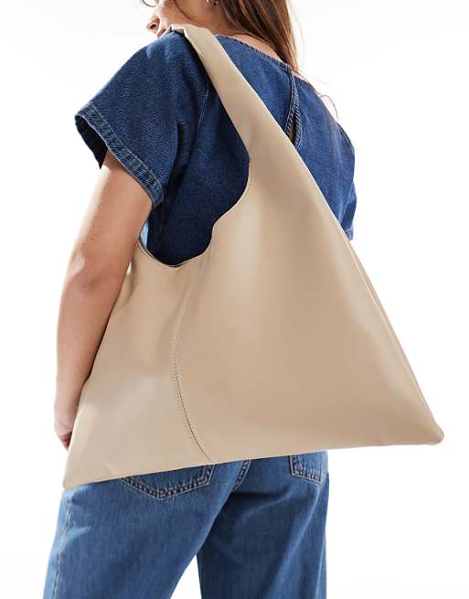 Glamorous Winged Shoulder Tote Bag In Cream