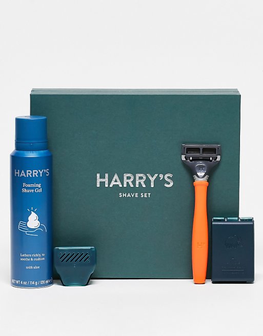 Harry's Bright Orange Truman Shave Set With Shave Gel