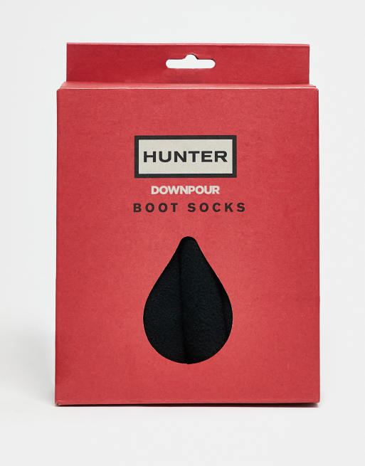 Hunter Unisex Downpour Wellington Boot Socks In Black