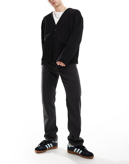 Jack & Jones Chris Straight Jean In Washed Black