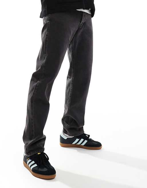 Jack & Jones Chris Straight Jean In Washed Black
