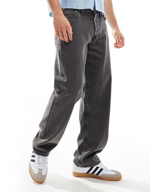 Jack & Jones Eddie Loose Jean In Washed Grey