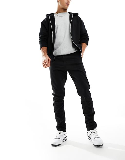 Jack & Jones Intelligence Slim Fit Chinos In Black