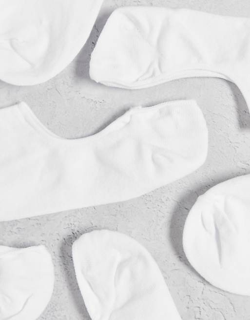 Jack & Jones Invisible Socks 5 Pack In White