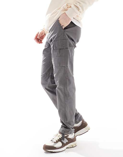 Jack & Jones Loose Fit Cargo Trouser In Dark Grey