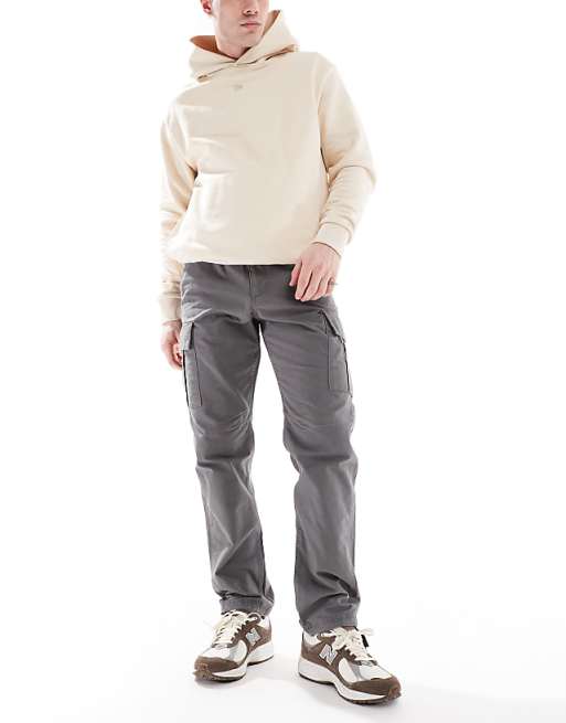 Jack & Jones Loose Fit Cargo Trouser In Dark Grey