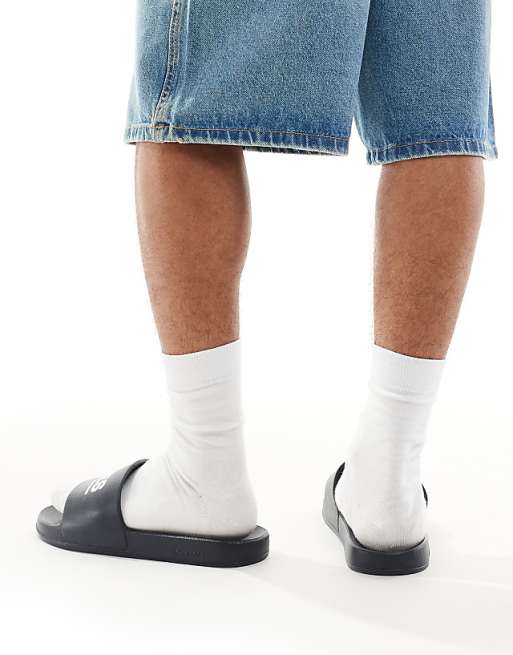 Jack & Jones Pool Sliders In Black